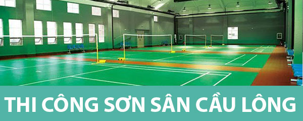 Thi công sơn sân cầu lông
