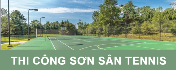 Thi công sơn sân tennis